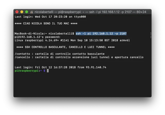 Controllo degli interruttori di casa con Raspberry PI
