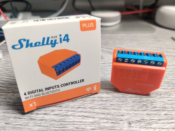 Wi-Fi operated 4 digital inputs controller Shelly Plus I4