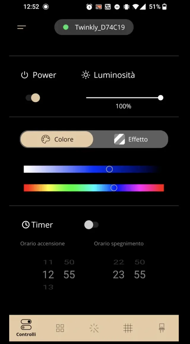 schermata iniziale app