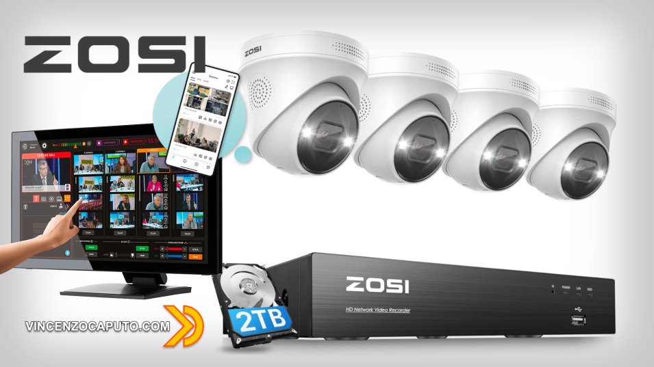 Kit completo di videosorveglianza 4K con 450 euro? Con Zosi è possibile!