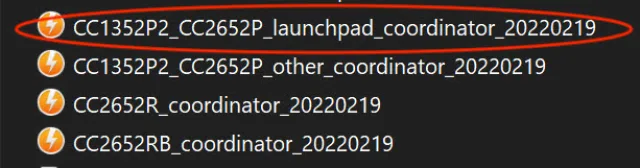firmware per coordinator