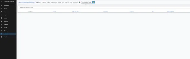 zigbee2mqtt menù laterale