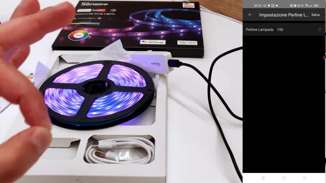 Sonoff L3 pro RGBIC app eWeLink impostazione numero di led