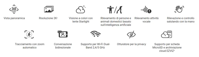 Ezviz C6 2k+ caratteristiche principali