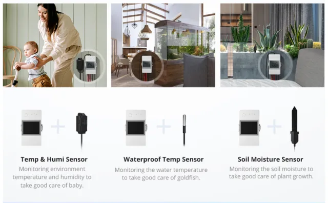 Sonoff TH Elite tipi di sensori utilizzabili
