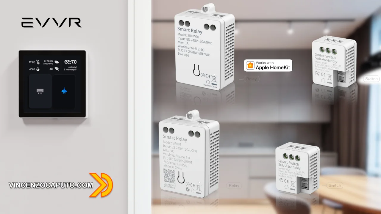 EVVR - Apple HomeKit, Tuya Smart ed eWeLink senza modifiche elettriche