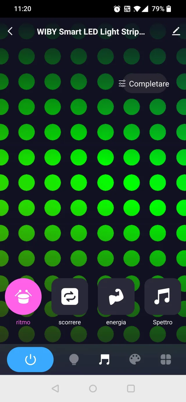 effetto musicale strip led