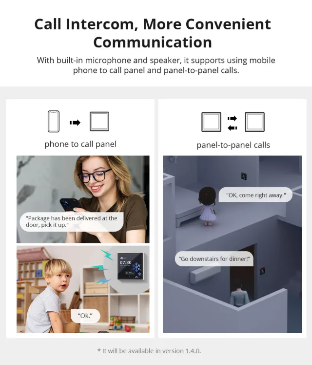 Sonoff NSPanel PRO comunicazione audio bidirezionale