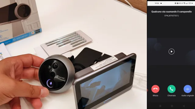 video-chiamata alla pressione del campanello