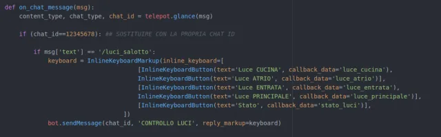 Casa domotica con Telegram e Home Assistant