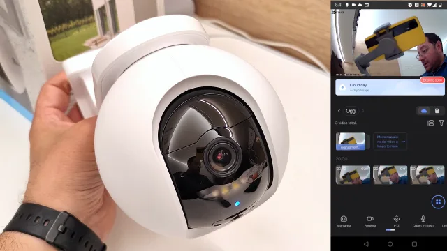 Dettaglio app ezviz con camera CB8