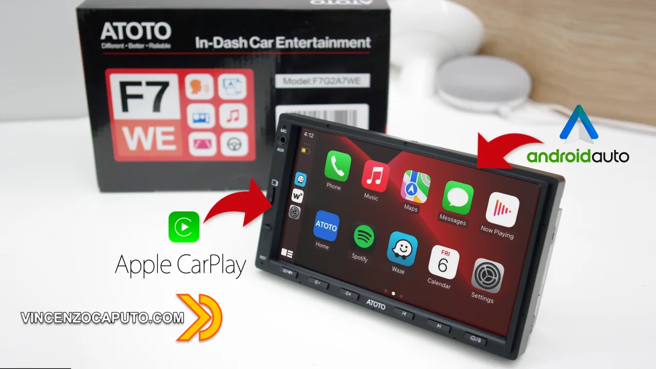 Atoto F7 WE 7 Pollici Autoradio 2 DIN AndroidAuto e CarPlay wireless