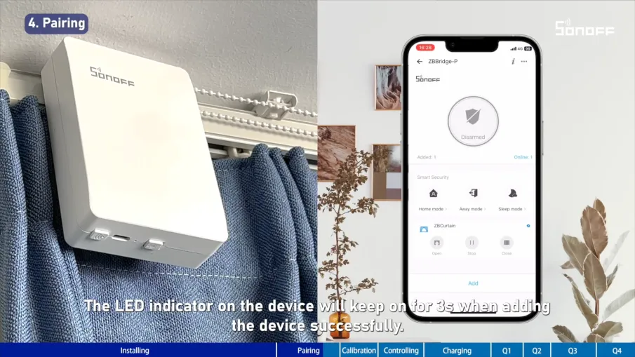 Motore e catenina visibile ad installazione effettuata