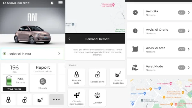 Esempio di funzioni app FIAT