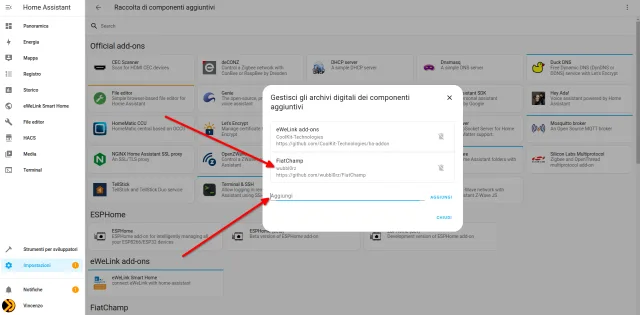 aggiunta repository del componente aggiuntivo FiatChamp
