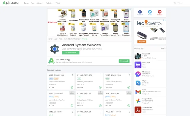 Android system web view