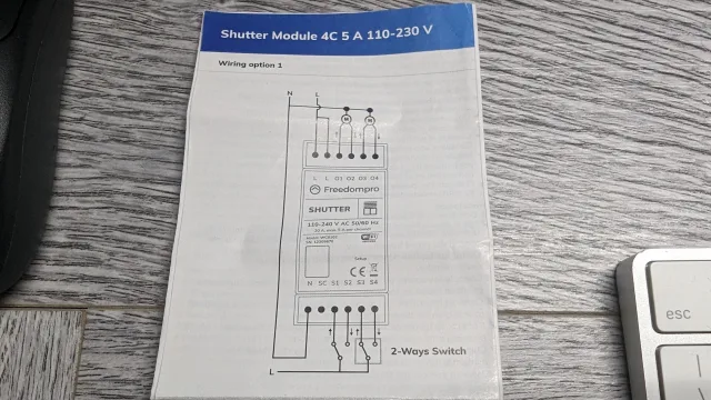 schema collegamento 1 Shutter