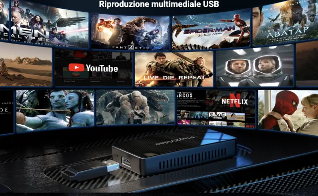 Riproduzione Netflix e YouTube