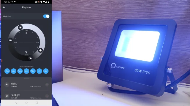 Lumary Floodlight RGBW funzione alba tramonto