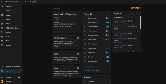 Integriamo le telecamere IMOU in Home Assistant