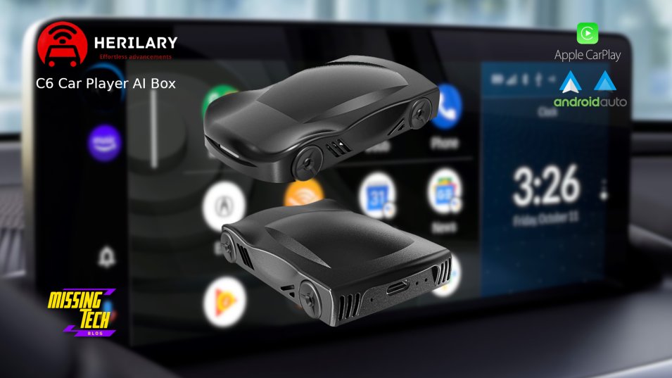 Herilary C6 - Usa qualsiasi app sulla tua autoradio o usa Android Auto e CarPlay wireless