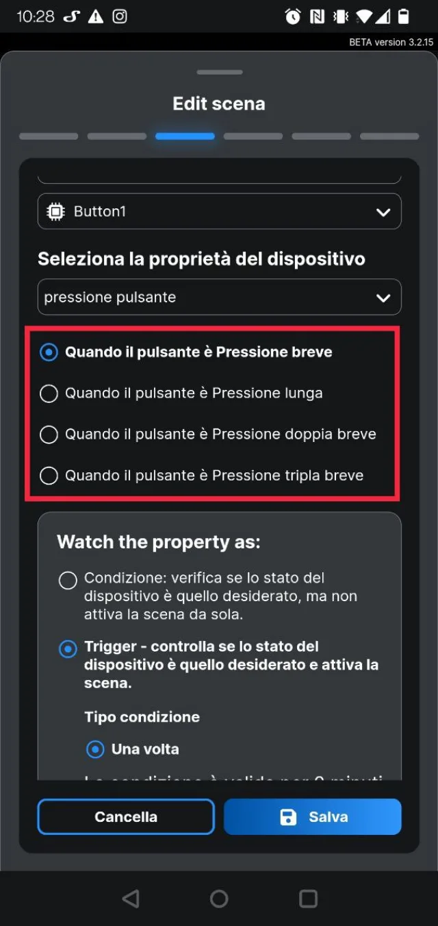 Shelly BLU Button1 principali modalità di attivazione