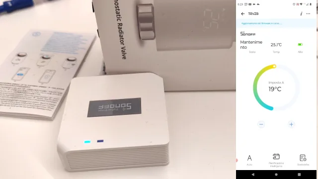 Sonoff TRV gestione da app eWeLink