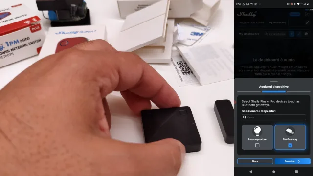 Impostazione dello Shelly BLU Gateway come gateway