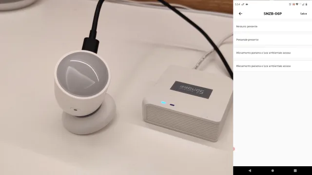 Sonoff SNZ-06P creazione di una scena