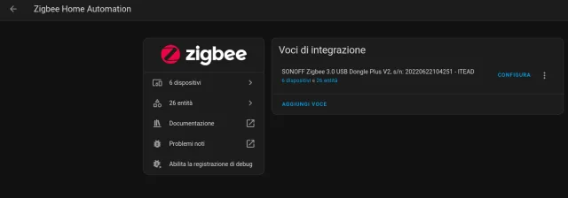 Integrazione ZigBee Home Automation