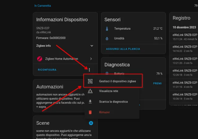 Aggiornamento Firmware Sonoff SNZB-06P direttamente da ZHA e settaggio sensibilità