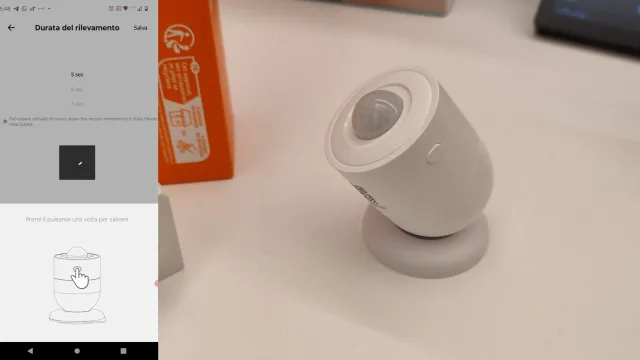 Sonoff SNZB-03P impostazione delay time du 5 secondi