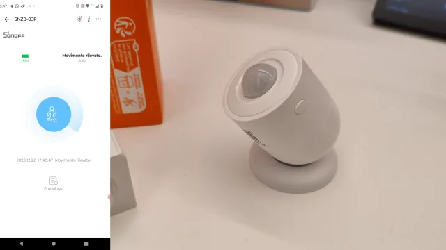 Sonoff SNZB-03P rilevazione movimento