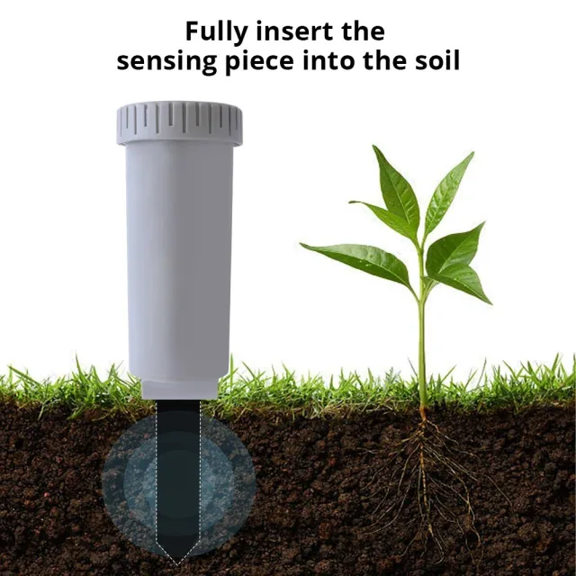 Sensore umidità Terreno ZigBee Zemismart inserito nel terreno