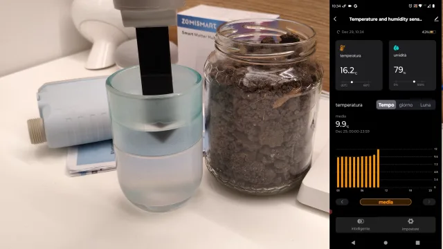 Esempio di lettura dati sensore terreno Zigbee con App Tuya Smart