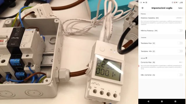 Sonoff POW Ring impostazione soglie all'ionterno dell'app eWelink