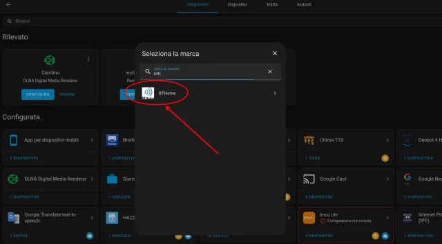 integrazione BTHome