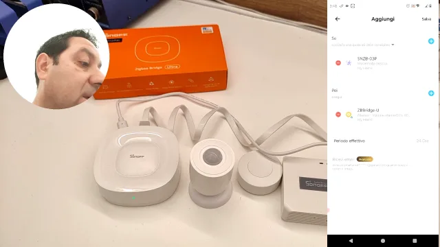App eWeLink esempio di automazione segnalazione con Sonoff Zigbee Bridge ULTRA
