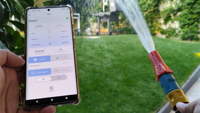 Sonoff ZigBee Water Valve in azione