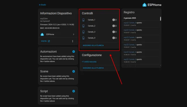 4 Canali a contatto pulito a meno di 5 euro con ESPHome!