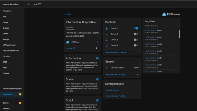 ESPHome per misurare le distanze con un sensore Ultrasonico!