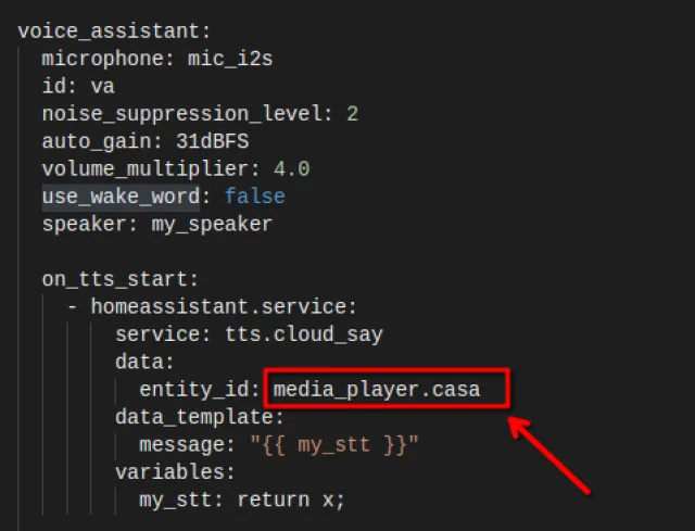 Voice Assist realizzato con un ESP32 e ESPHome con risposta su speaker esterno!