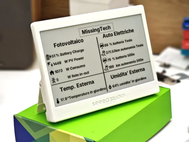 Seeed Sudio XIAO 7.5 e-Ink Panel con ESP32 - come programmarlo con ESPHome