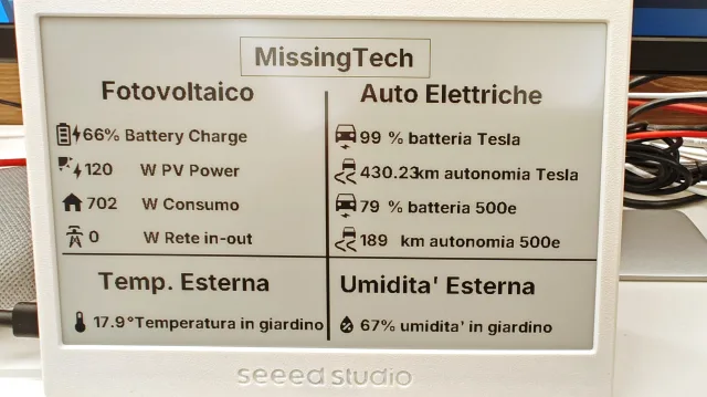 Seeed Sudio XIAO 7.5 e-Ink Panel con ESP32 - come programmarlo con ESPHome