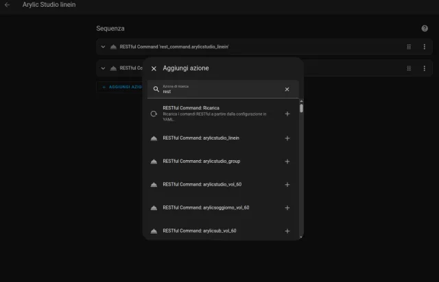 esempio di aggiunta azione rest ad uno script