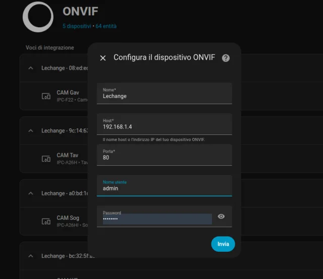 Integriamo le camere IMOU in Home Assistant tramite OnVIF