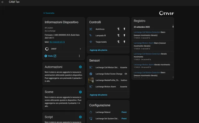 Integriamo le camere IMOU in Home Assistant tramite OnVIF