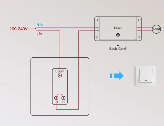 Sonoff Basic Gen5 - recensione e cablaggi con deviatore