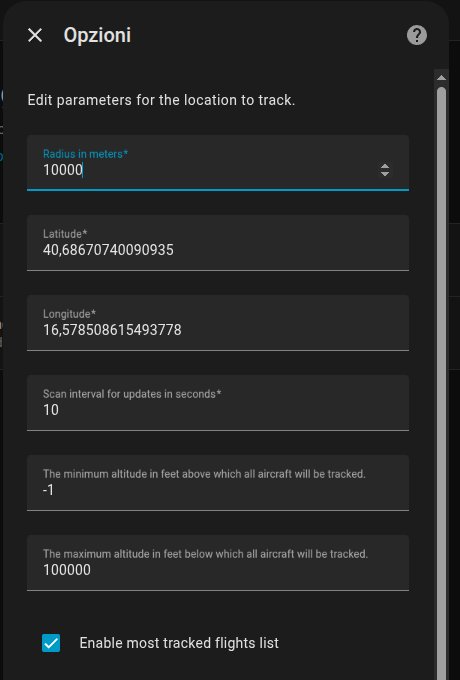 Traffico aereo sotto controllo su Home Assistant con flightradar24