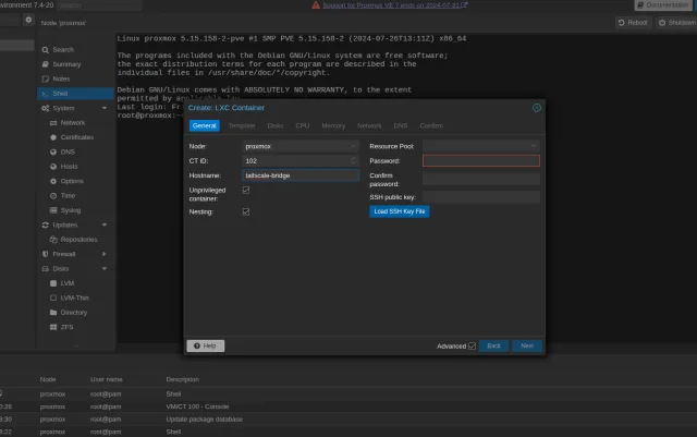 Tailscale su Proxmox: Come accedere alla rete dell'ufficio e a Home Assistant